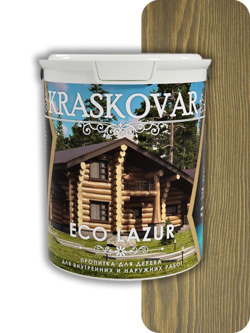Пропитка для дерева Kraskovar Eco Lazur, дуб 9л