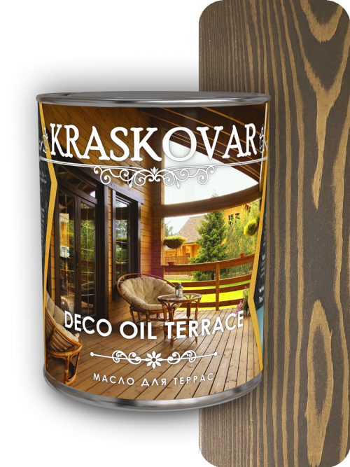 Масло для террас Kraskovar Deco Oil Terrace Палисандр 0,75л