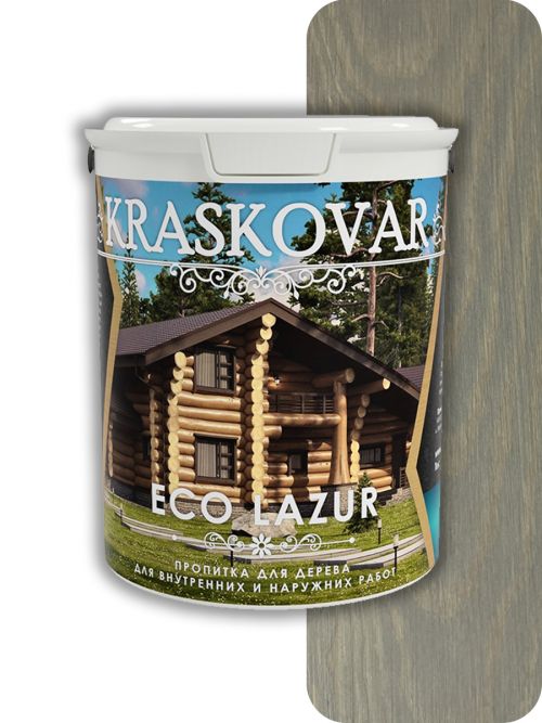 Пропитка для дерева Kraskovar Eco Lazur, туманный лес 9л