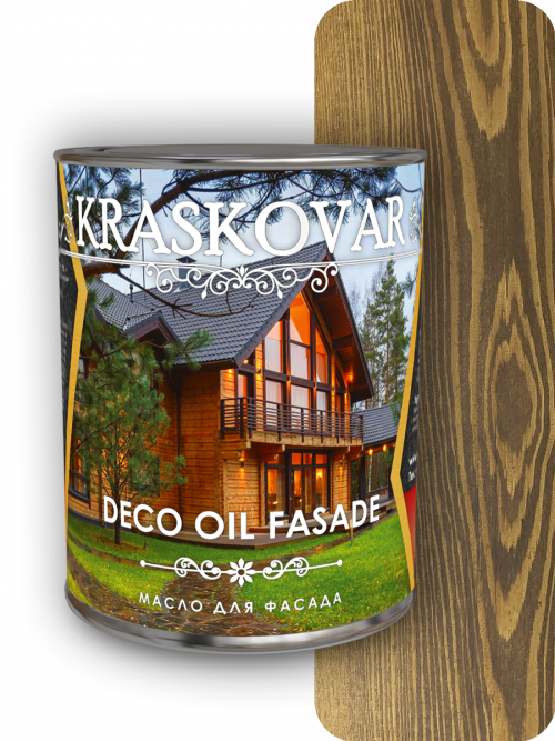 Масло для фасада Kraskovar Deco Oil Fasade Орех 2,2л