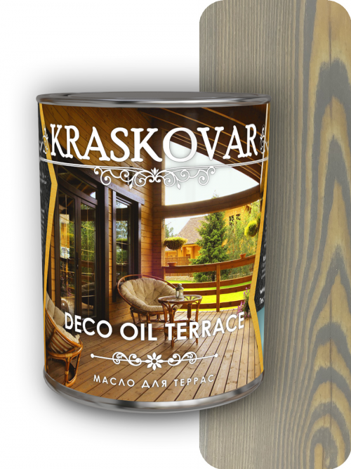 Масло для террас Kraskovar Deco Oil Terrace Туманный лес 0,75л