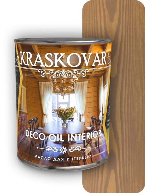 Масло для интерьера Kraskovar Deco Oil Interior Карамель 0,75л