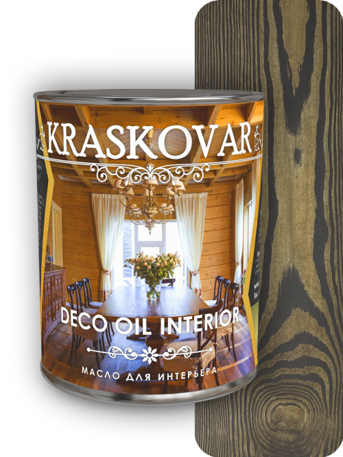 Масло для интерьера Kraskovar Deco Oil Interior Эбен 0,75л
