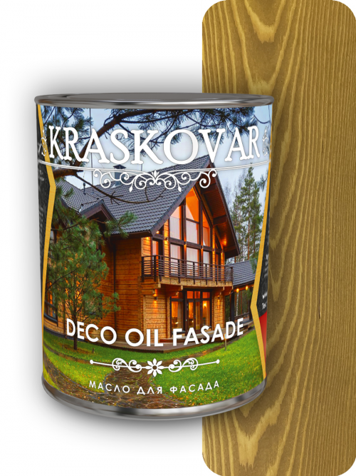 Масло для фасада Kraskovar Deco Oil Fasade Дуб 0,75л