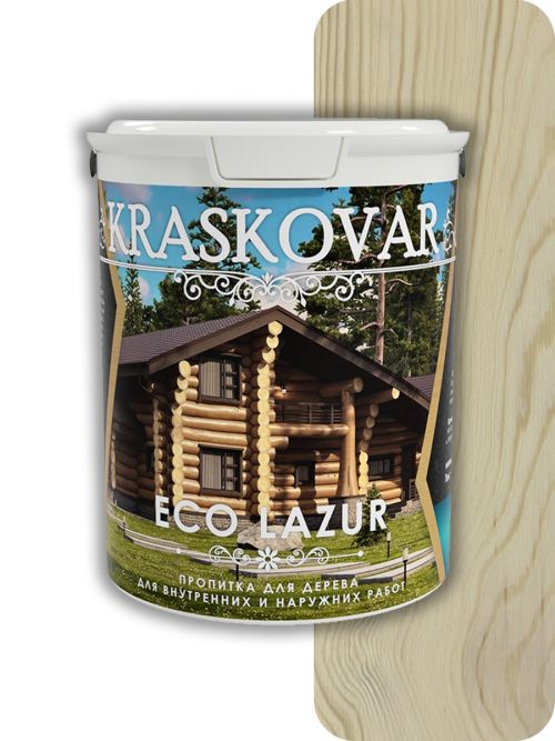Пропитка для дерева Kraskovar Eco Lazur, бесцветный 2л